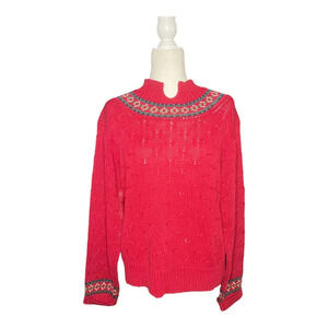 Vintage Knit Sweater - Colorful & Vibrant M